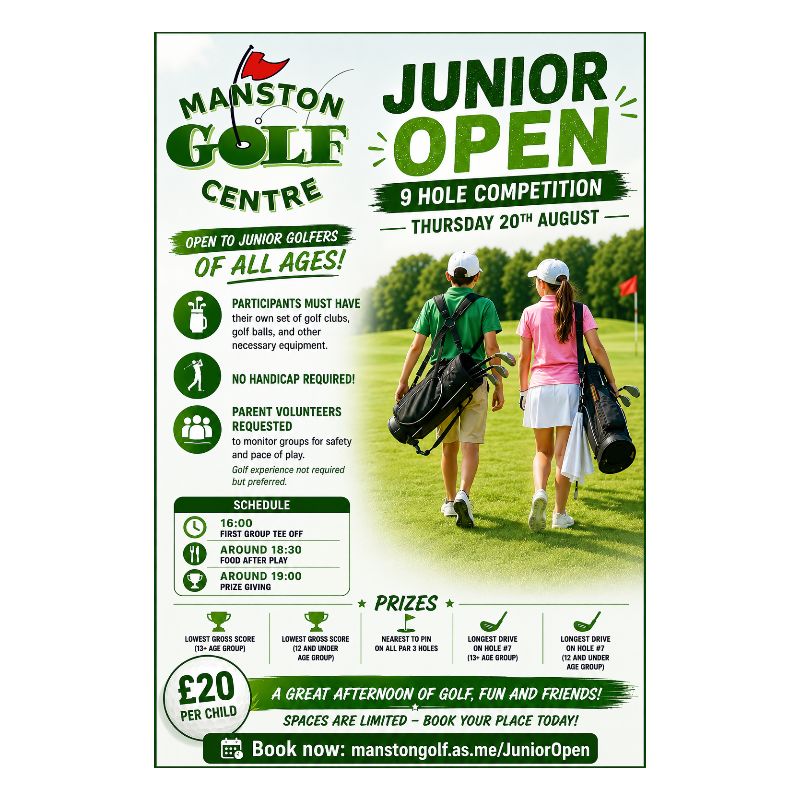 Inaugural Junior Open! - Manston Golf Centre
